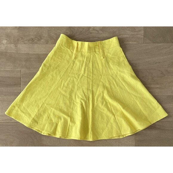 Tropical Wear Yellow Skirt and Belt Size Small - Picture 1 of 5